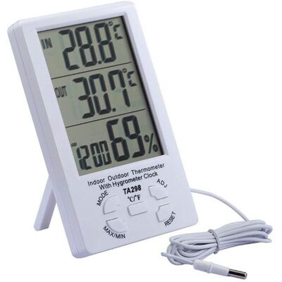 SANS MARQUE Thermomètre Grand Écran De Haute Précision Avec Sonde Pour Thermomètre Intéri Extéri Numérique Grand Écran Lcd - Publicité SANS MARQUE Thermomètre Grand Écran De Haute Précision Avec Sonde Pour Thermomètre Intéri Extéri Numérique Grand Écran Lcd - Publicité
