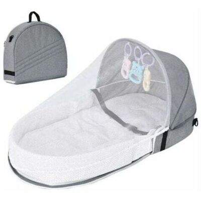 OEM Lit De Voyage Pour Bébé Avec Moustiquaire À Baldaquin, Lit Bébé Pliable Avec Moustiquaire Lit De Voyage Bionique En Coton Respirant Nid Câlin Anti-moustiques Lit Bébé Portable Pour 0-36 Mois (gris.) - Publicité OEM Lit De Voyage Pour Bébé Avec Moustiquaire À Baldaquin, Lit Bébé Pliable Avec Moustiquaire Lit De Voyage Bionique En Coton Respirant Nid Câlin Anti-moustiques Lit Bébé Portable Pour 0-36 Mois (gris.) - Publicité