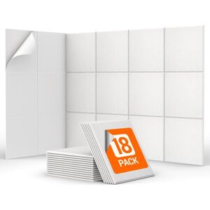 AIMOONSA 12pcs panneaux insonorisants autocollants,pour murs,isolation acoustique haute densité,blancs - Publicité AIMOONSA 12pcs panneaux insonorisants autocollants,pour murs,isolation acoustique haute densité,blancs - Publicité