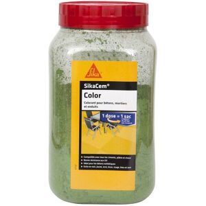 SikaCem Color, Colorant en poudre pour ciment, chaux et plâtre, 900g, Vert - Publicité