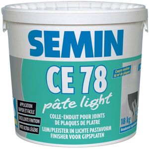 Semin - Enduit pour joint allégé ce 78 Pate Light - prêt à l'emploi - seau de 18 kg - Publicité Semin - Enduit pour joint allégé ce 78 Pate Light - prêt à l'emploi - seau de 18 kg - Publicité