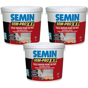 Semin - Lot de 3 colles papiers peints en pâte Pro xxl - prêt à l'emploi - pot de 5 kg - Publicité Semin - Lot de 3 colles papiers peints en pâte Pro xxl - prêt à l'emploi - pot de 5 kg - Publicité