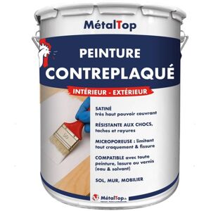 Metaltop - Peinture Contreplaque - Pot 5 L - 8001 - Brun Terre De Sienne - Publicité Metaltop - Peinture Contreplaque - Pot 5 L - 8001 - Brun Terre De Sienne - Publicité