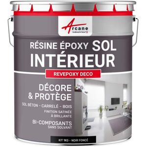Arcane Industries - Peinture Sol, Résine Epoxy, Peinture Pour Sol, Salon, Cuisine, Salle De Bains, Effet Miroir : Revepoxy Deco - 1 Kg (jusqu'à 5 M² En 2 Couches) Noir Foncé Ral 9005 - Publicité Arcane Industries - Peinture Sol, Résine Epoxy, Peinture Pour Sol, Salon, Cuisine, Salle De Bains, Effet Miroir : Revepoxy Deco - 1 Kg (jusqu'à 5 M² En 2 Couches) Noir Foncé Ral 9005 - Publicité