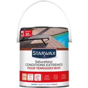 Starwax - Saturateur haute protection pour terrasses en bois teinte incolore 2,5L - Publicité Starwax - Saturateur haute protection pour terrasses en bois teinte incolore 2,5L - Publicité