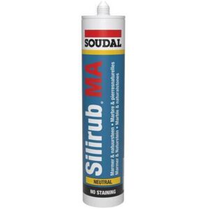 Silirub Ma - Mastic Silicone Spécial Neutre - Soudal - Cartouche De 310 Ml Ral 7016 - Gris Anthracite - Publicité Silirub Ma - Mastic Silicone Spécial Neutre - Soudal - Cartouche De 310 Ml Ral 7016 - Gris Anthracite - Publicité