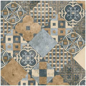 TARKETT Sol Pvc - Carreaux Art Déco - Marron Et Bleu Gris - Rouleau De 4m X 11m - Publicité TARKETT Sol Pvc - Carreaux Art Déco - Marron Et Bleu Gris - Rouleau De 4m X 11m - Publicité
