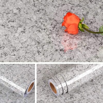 PELTOR 40cmx5m Granit Papier Peint Autocollant Imperméable Marbre Pour Comptoir De Cuisine Plan De Travail Adhésif Credence Adhesive Pour Cuisine Amovible Papier Adhesif Pour Meuble Ilot Central - Publicité PELTOR 40cmx5m Granit Papier Peint Autocollant Imperméable Marbre Pour Comptoir De Cuisine Plan De Travail Adhésif Credence Adhesive Pour Cuisine Amovible Papier Adhesif Pour Meuble Ilot Central - Publicité