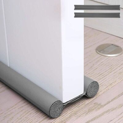IRISFR 2 X Double Insulating Draught Excluder, Anti-cold Draught Excluder, Universal Waterproof Interior Door Seal (grey, 2 Pieces) - Publicité IRISFR 2 X Double Insulating Draught Excluder, Anti-cold Draught Excluder, Universal Waterproof Interior Door Seal (grey, 2 Pieces) - Publicité