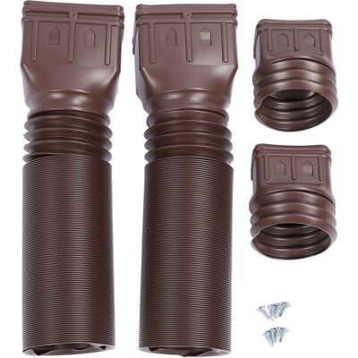 Ortviai Extension Flexible De Gouttière 21–58 Pouces (53–147 Cm) En Pe Brun – Lot De 2 - Publicité Ortviai Extension Flexible De Gouttière 21–58 Pouces (53–147 Cm) En Pe Brun – Lot De 2 - Publicité