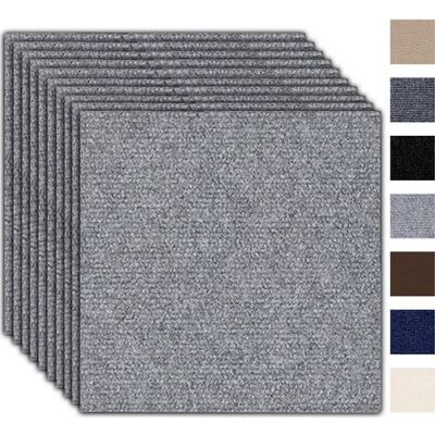 ABYSSE Lot De 10 Dalles De Moquette Autocollantes 30 X 30 Cm– Tapis Avec Couverture Arrière, Autocollants Et Moquettes, Revêtement De Sol Résistant Pour Appartement, Bureau, Commerce, Gris Clair - Publicité ABYSSE Lot De 10 Dalles De Moquette Autocollantes 30 X 30 Cm– Tapis Avec Couverture Arrière, Autocollants Et Moquettes, Revêtement De Sol Résistant Pour Appartement, Bureau, Commerce, Gris Clair - Publicité
