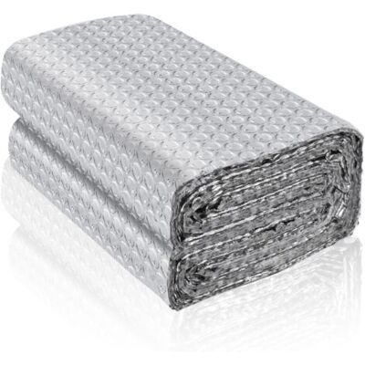 ABYSSE Rouleau Isolant Thermique En Aluminium Feuille Réflecteur De Radiateur Film Isolant Thermique Fenêtre Plaque Isolation Thermique Pour Voiture Mur (5m×60cm) - Publicité ABYSSE Rouleau Isolant Thermique En Aluminium Feuille Réflecteur De Radiateur Film Isolant Thermique Fenêtre Plaque Isolation Thermique Pour Voiture Mur (5m×60cm) - Publicité
