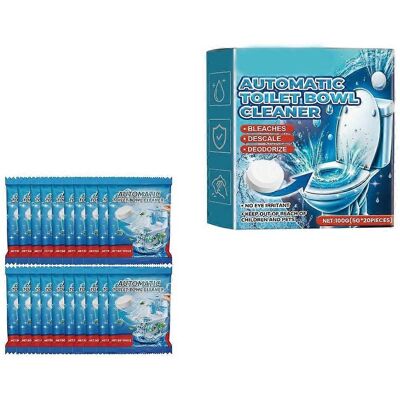RDTD Comprimés Nettoyants Pour Toilettes Et Salle De Bain, 20 Unités, Puissants Éliminateurs De Taches Et D'Odeurs - Publicité RDTD Comprimés Nettoyants Pour Toilettes Et Salle De Bain, 20 Unités, Puissants Éliminateurs De Taches Et D'Odeurs - Publicité