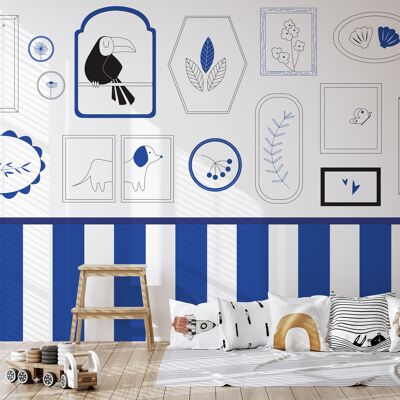 ACTE-DECO Papier Peint Panoramique Petits Explorateurs, Bleu 450 X 250cm - Publicité ACTE-DECO Papier Peint Panoramique Petits Explorateurs, Bleu 450 X 250cm - Publicité