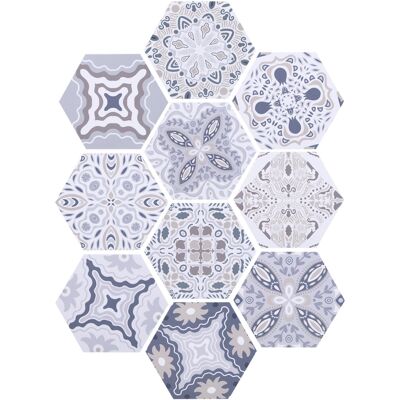 EOSNOW Autocollant De Carrelage À Motif Hexagonal, Imperméable, Antidérapant, Décoration Murale Pour Salle De Bains Et Cuisine - Publicité EOSNOW Autocollant De Carrelage À Motif Hexagonal, Imperméable, Antidérapant, Décoration Murale Pour Salle De Bains Et Cuisine - Publicité