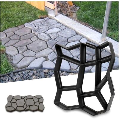 BUDO Moule Béton Forme Trottoirs Coffrage Forme Plastique Formes Pour Béton Dalles Pour Le Jardin 42,5 X 42,5 X 4 Cm - Publicité BUDO Moule Béton Forme Trottoirs Coffrage Forme Plastique Formes Pour Béton Dalles Pour Le Jardin 42,5 X 42,5 X 4 Cm - Publicité