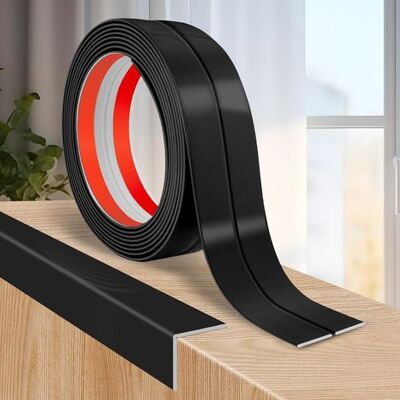 ABYSSE Baguette D’angle Pvc Cornière Moulure Murale Autocollante Protection Profilé Souple Pour Bordure De Carrelage Plafond (noir Brillant, 4cm×3m) - Publicité ABYSSE Baguette D’angle Pvc Cornière Moulure Murale Autocollante Protection Profilé Souple Pour Bordure De Carrelage Plafond (noir Brillant, 4cm×3m) - Publicité