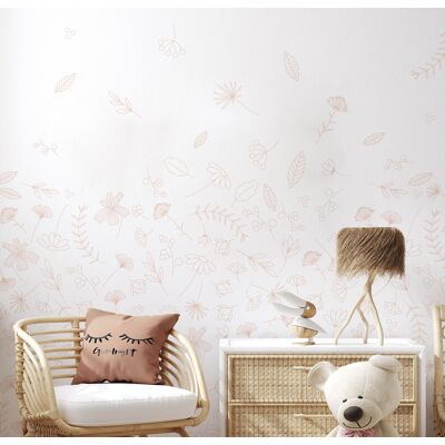 ACTE-DECO Papier Peint Panoramique Danse Des Feuilles, Beige 450 X 250cm - Publicité ACTE-DECO Papier Peint Panoramique Danse Des Feuilles, Beige 450 X 250cm - Publicité