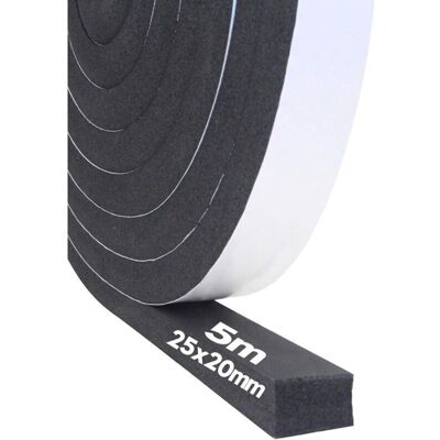 OEM Bande D'Étanchéité Autocollante En Mousse 25 Mm (l) X 20 Mm (h), Caoutchouc Mousse Autocollant Pour Porte Fenêtre, Résistant Aux Intempéries, Anti-collision, Isolation Acoustique, Longueur Totale 5m - Publicité OEM Bande D'Étanchéité Autocollante En Mousse 25 Mm (l) X 20 Mm (h), Caoutchouc Mousse Autocollant Pour Porte Fenêtre, Résistant Aux Intempéries, Anti-collision, Isolation Acoustique, Longueur Totale 5m - Publicité