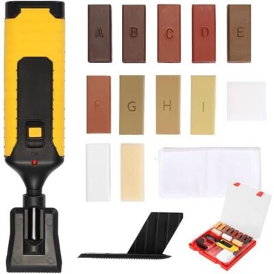 ABYSSE Kit Outil De Réparation De Rayures Pour Stratifié Et Parquet Blocs De Cire 11 Différentes Nuances De Cire Fondue - Publicité ABYSSE Kit Outil De Réparation De Rayures Pour Stratifié Et Parquet Blocs De Cire 11 Différentes Nuances De Cire Fondue - Publicité