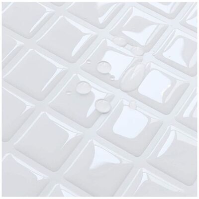 PELTOR Papier Peint Carrelage Autocollant Petit Plaid Blanc 24 X 24 Cm Style Mosaïque Sticker Mural Film Décoratif Imperméable Pour Carreaux De Mur De Salle De Bains Et De Cuisine - Publicité PELTOR Papier Peint Carrelage Autocollant Petit Plaid Blanc 24 X 24 Cm Style Mosaïque Sticker Mural Film Décoratif Imperméable Pour Carreaux De Mur De Salle De Bains Et De Cuisine - Publicité