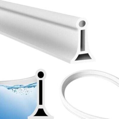 ABCRITAL Barre De Seuil De Douche 2 M, Seuil De Douche, Barrière Anti-eau, Seuil De Douche Auto-adhésif Pour Cuisine Et Salle De Bain, Séparation Eau/sec (blanc, Colle Imperméable) - Publicité ABCRITAL Barre De Seuil De Douche 2 M, Seuil De Douche, Barrière Anti-eau, Seuil De Douche Auto-adhésif Pour Cuisine Et Salle De Bain, Séparation Eau/sec (blanc, Colle Imperméable) - Publicité