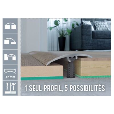 Barre De Seuil Romus Invisifix 5 In 1 Aluminium 93 Cm - Publicité Barre De Seuil Romus Invisifix 5 In 1 Aluminium 93 Cm - Publicité