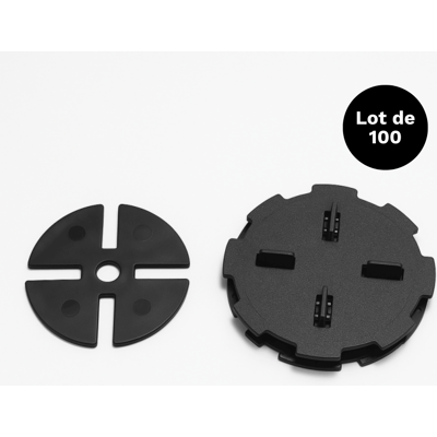 MCCOVER Lot De 100 Plots Réglables 10-15 Mm Dalle Et Carrelage Avec Cales Anti-bruit 97 Mm - Coloris - Noir, Lot - 100 Plots - Publicité MCCOVER Lot De 100 Plots Réglables 10-15 Mm Dalle Et Carrelage Avec Cales Anti-bruit 97 Mm - Coloris - Noir, Lot - 100 Plots - Publicité