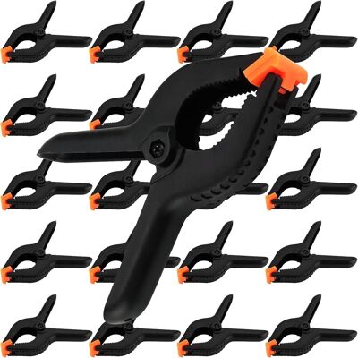 OEM Lot De 20 Pinces À Ressort En Plastique, Robustes, Idéales Pour Le Travail Du Bois, La Peinture Sur Toile, Les Projets De Bricolage Et Les Studios Photo. Couleur : Noir - 65 Mm - Publicité OEM Lot De 20 Pinces À Ressort En Plastique, Robustes, Idéales Pour Le Travail Du Bois, La Peinture Sur Toile, Les Projets De Bricolage Et Les Studios Photo. Couleur : Noir - 65 Mm - Publicité