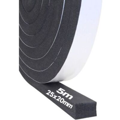 SCORPIO Bande D'Étanchéité Autocollante En Mousse 25 Mm (l) X 20 Mm (h), Caoutchouc Mousse Autocollant Pour Porte Fenêtre, Résistant Aux Intempéries, Anti-collision, Isolation Acoustique, Longueur Totale 5m - Publicité SCORPIO Bande D'Étanchéité Autocollante En Mousse 25 Mm (l) X 20 Mm (h), Caoutchouc Mousse Autocollant Pour Porte Fenêtre, Résistant Aux Intempéries, Anti-collision, Isolation Acoustique, Longueur Totale 5m - Publicité