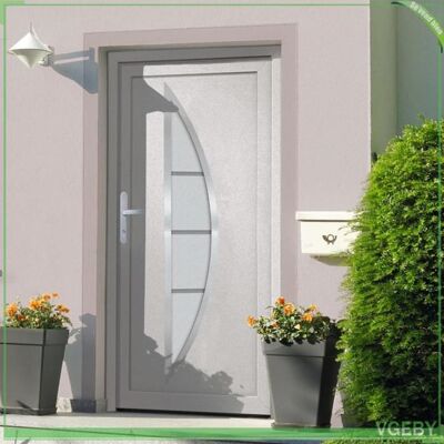 OEM Porte D'Entrée Pvc Blanche 98x208 Cm Avec Vitrage En Arche, Serrure 5 Points Et Seuil Alu - Publicité OEM Porte D'Entrée Pvc Blanche 98x208 Cm Avec Vitrage En Arche, Serrure 5 Points Et Seuil Alu - Publicité