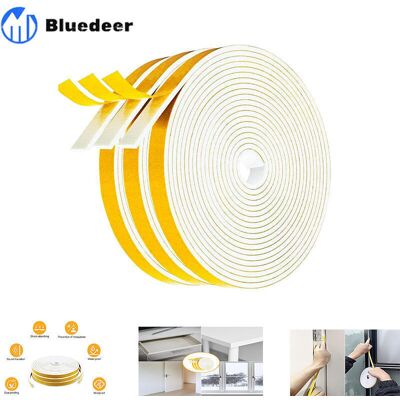 OEM Joint Adhésif Fenêtre Porte 3 Rouleaux 6m X 2mm X 9mm Joint En Bande D'Isolation Phonique Joint Calfeutrage En Caoutchouc Anti Froid Multiusage Antidérapant -mousse Blanc Film Jaune - Publicité OEM Joint Adhésif Fenêtre Porte 3 Rouleaux 6m X 2mm X 9mm Joint En Bande D'Isolation Phonique Joint Calfeutrage En Caoutchouc Anti Froid Multiusage Antidérapant -mousse Blanc Film Jaune - Publicité