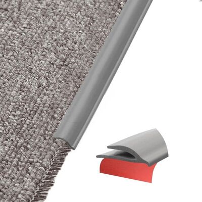 Vision Bande Adhésive De Seuil Pour Bordure De Moquette, Bandes De Finition Découpables En Pvc Pour Dalles De Moquette, Profil De Transition Pour Moquette Et Revêtement De Sol (gris) - Publicité Vision Bande Adhésive De Seuil Pour Bordure De Moquette, Bandes De Finition Découpables En Pvc Pour Dalles De Moquette, Profil De Transition Pour Moquette Et Revêtement De Sol (gris) - Publicité