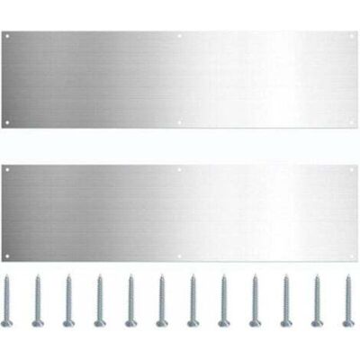 OEM Lot De 2 Plaques De Seuil De Porte En Acier Inoxydable, Panneau De Protection De Bas De Porte En Métal, Plinthe Résistante Aux Rayures Avec Vis Pour Portes Intérieures Et Extérieures-dou - Publicité OEM Lot De 2 Plaques De Seuil De Porte En Acier Inoxydable, Panneau De Protection De Bas De Porte En Métal, Plinthe Résistante Aux Rayures Avec Vis Pour Portes Intérieures Et Extérieures-dou - Publicité