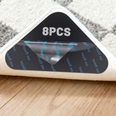 SCORPIO 8pcs Fixation Tapis, Anti-glisse Réutilisable, Adhésif Fort Pour Parquet, Carrelage, Usage Domestique - Publicité SCORPIO 8pcs Fixation Tapis, Anti-glisse Réutilisable, Adhésif Fort Pour Parquet, Carrelage, Usage Domestique - Publicité