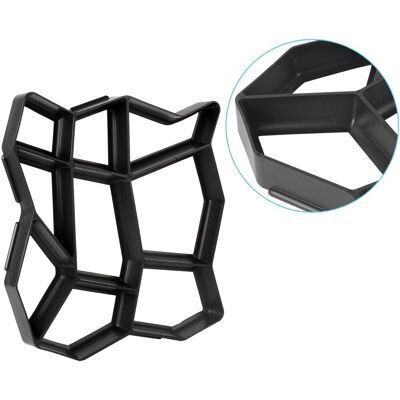 ALVIOR Moule À Pavés - 42,5 X 42,5 X 4 Cm - Système À 9 Logements - En Abs Sans Matière Recyclée - Pour Allées Et Terrasses - 1 Pièce - Publicité ALVIOR Moule À Pavés - 42,5 X 42,5 X 4 Cm - Système À 9 Logements - En Abs Sans Matière Recyclée - Pour Allées Et Terrasses - 1 Pièce - Publicité