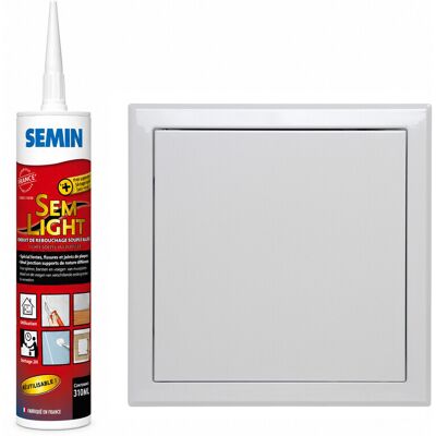 Semin Pack Trappe De Visite 300 X 300 Mm + Enduit Allégé 310 Ml - Trappe Acier Laquée Blanche Pousser & Relâcher - Rebouchage & Finition - Mur & Plafond Intérieur - Publicité Semin Pack Trappe De Visite 300 X 300 Mm + Enduit Allégé 310 Ml - Trappe Acier Laquée Blanche Pousser & Relâcher - Rebouchage & Finition - Mur & Plafond Intérieur - Publicité