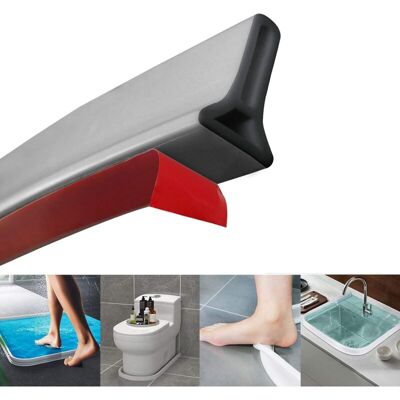 OEM 1 M, Gris,adoture Barrière De Douche Pliable Et Système De Rétention Pour Barrage D'Eau Et Maintient L'Eau À L'Intérieur Du Seuil - Publicité OEM 1 M, Gris,adoture Barrière De Douche Pliable Et Système De Rétention Pour Barrage D'Eau Et Maintient L'Eau À L'Intérieur Du Seuil - Publicité