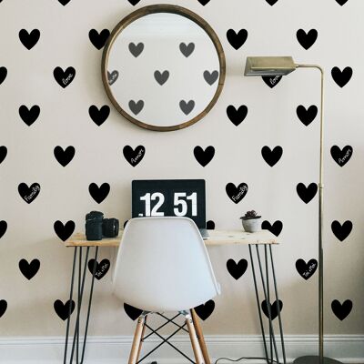 ACTE-DECO Papier Peint Panoramique Amour Coeur, Noir 375 X 250cm - Publicité ACTE-DECO Papier Peint Panoramique Amour Coeur, Noir 375 X 250cm - Publicité