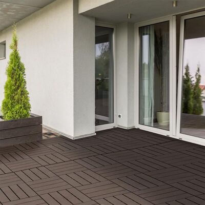 OEM Dalles De Terrasse 30 X 30 Cm, 9 Pièces, 0,81 M², Dalles Clipsables, Dalles De Balcon Avec Système De Clic, Fonction Drainage, Carrelage De Sol Pour Terrasse/balcon, Marron - Publicité OEM Dalles De Terrasse 30 X 30 Cm, 9 Pièces, 0,81 M², Dalles Clipsables, Dalles De Balcon Avec Système De Clic, Fonction Drainage, Carrelage De Sol Pour Terrasse/balcon, Marron - Publicité