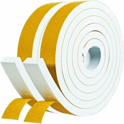 OEM Joint Adhésif En Caoutchouc Pour Fenetre Porte Entrée De Garage Douche 2 Rouleaux 25mm X 10mm X 5m Joint Calfeutrage En Bande D'Isolation Phonique Protection Antichoc - 2 Pcs 5m - Publicité OEM Joint Adhésif En Caoutchouc Pour Fenetre Porte Entrée De Garage Douche 2 Rouleaux 25mm X 10mm X 5m Joint Calfeutrage En Bande D'Isolation Phonique Protection Antichoc - 2 Pcs 5m - Publicité