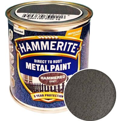 Peinture Hammerite Hammered Antirouille Séchage Rapide Gris - Publicité Peinture Hammerite Hammered Antirouille Séchage Rapide Gris - Publicité