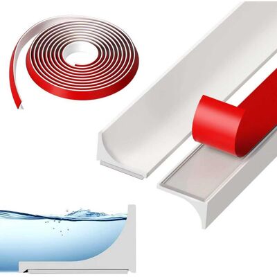 OEM Barre De Seuil De Douche Silicone 6m X 20mm - Barrage D'Eau Anti-débordement, Facile À Installer Et Couper, Idéal Pour Baignoire, Cuisine Et Salle De Bain - Publicité OEM Barre De Seuil De Douche Silicone 6m X 20mm - Barrage D'Eau Anti-débordement, Facile À Installer Et Couper, Idéal Pour Baignoire, Cuisine Et Salle De Bain - Publicité