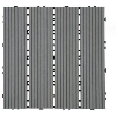 SANS MARQUE Carrelage De Sol Extérieur, Aspect Bois Pour Balcon/terrasse, Structure 3d - Gris, 30x30cm - Publicité SANS MARQUE Carrelage De Sol Extérieur, Aspect Bois Pour Balcon/terrasse, Structure 3d - Gris, 30x30cm - Publicité