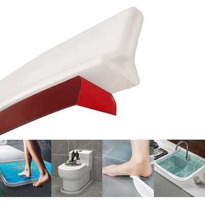 MEMKEY Piao Bande De Rétention D'Eau Pliante Pour Douche, Barrière D'Eau De Seuil De Douche En Silicone Auto-adhésive Facile À Installer Barrière D'Eau De Séparation Sèche Et Humide - Publicité MEMKEY Piao Bande De Rétention D'Eau Pliante Pour Douche, Barrière D'Eau De Seuil De Douche En Silicone Auto-adhésive Facile À Installer Barrière D'Eau De Séparation Sèche Et Humide - Publicité
