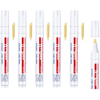 OEM Stylo Pour Joints Carrelage Blanc – 5 Pièces, Idéal Rénovation Salle De Bain & Cuisine, Usage Mural Et Sol - Publicité OEM Stylo Pour Joints Carrelage Blanc – 5 Pièces, Idéal Rénovation Salle De Bain & Cuisine, Usage Mural Et Sol - Publicité