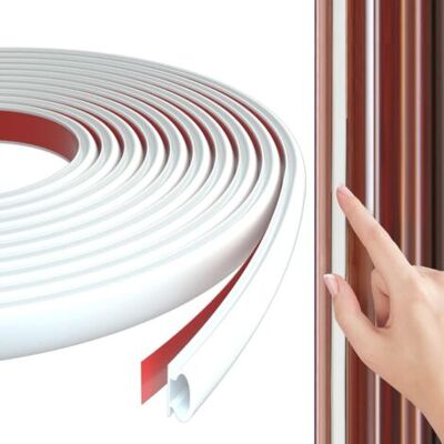 ABYSSE Joint De Porte Et Fenêtre Blanc De 8 M Type D, Isolation Thermique Et Phonique, Bande D'Étanchéité Autocollante En Caoutchouc Tpe, Bande D'Étanchéité En Pvc Pour Portière De Voiture, Compatible Avec L - Publicité ABYSSE Joint De Porte Et Fenêtre Blanc De 8 M Type D, Isolation Thermique Et Phonique, Bande D'Étanchéité Autocollante En Caoutchouc Tpe, Bande D'Étanchéité En Pvc Pour Portière De Voiture, Compatible Avec L - Publicité
