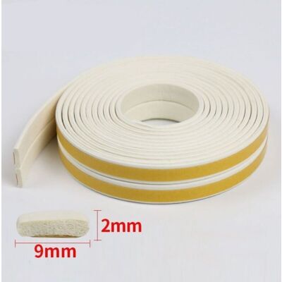OEM 10m X 9mm X 2mm, Joint Adhésif Fenêtre Porte Rouleaux Joint En Bande D'Isolation Phonique Joint Calfeutrage En Caoutchouc Anti Froid Multiusage Antidérapant -mousse Blanc Film Jaune - Publicité OEM 10m X 9mm X 2mm, Joint Adhésif Fenêtre Porte Rouleaux Joint En Bande D'Isolation Phonique Joint Calfeutrage En Caoutchouc Anti Froid Multiusage Antidérapant -mousse Blanc Film Jaune - Publicité