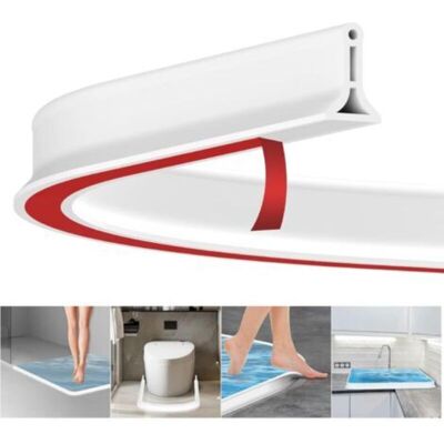 OEM Seuil De Douche Blanc Pour Salle De Bain - Joint D'Étanchéité En Caoutchouc De 2 Mètres - Barrière Anti-débordement - Barrière De Douche Anti-moisissures - Publicité OEM Seuil De Douche Blanc Pour Salle De Bain - Joint D'Étanchéité En Caoutchouc De 2 Mètres - Barrière Anti-débordement - Barrière De Douche Anti-moisissures - Publicité