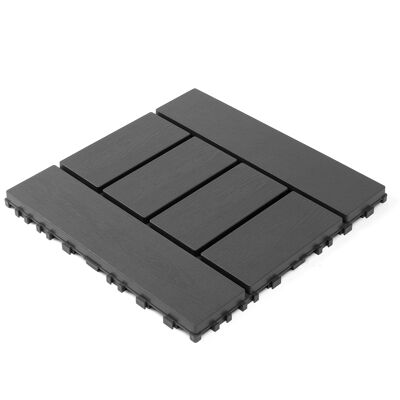 WEYTOLL Dalles De Terrasse De Jardin De 30 Cm De Type H, Dalles Modulaires À Emboîtement Pour Bricoleurs, Pour L'Intérieur Et L'Extérieur, Lot De 44 Pièces, Gris Foncé - Publicité WEYTOLL Dalles De Terrasse De Jardin De 30 Cm De Type H, Dalles Modulaires À Emboîtement Pour Bricoleurs, Pour L'Intérieur Et L'Extérieur, Lot De 44 Pièces, Gris Foncé - Publicité